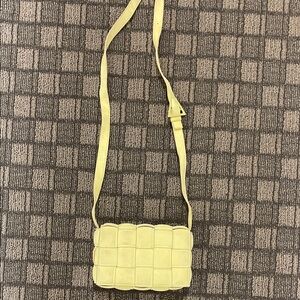 Yellow Quilted Crossbody Bag